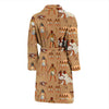 Egyptian Pattern Print Men Long Robe-grizzshop