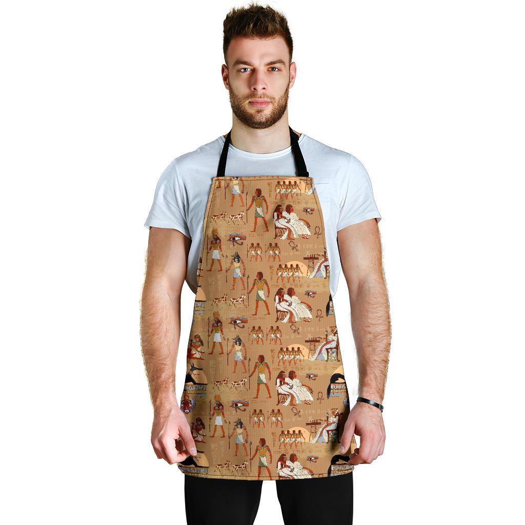 Egyptian Pattern Print Men's Apron-grizzshop