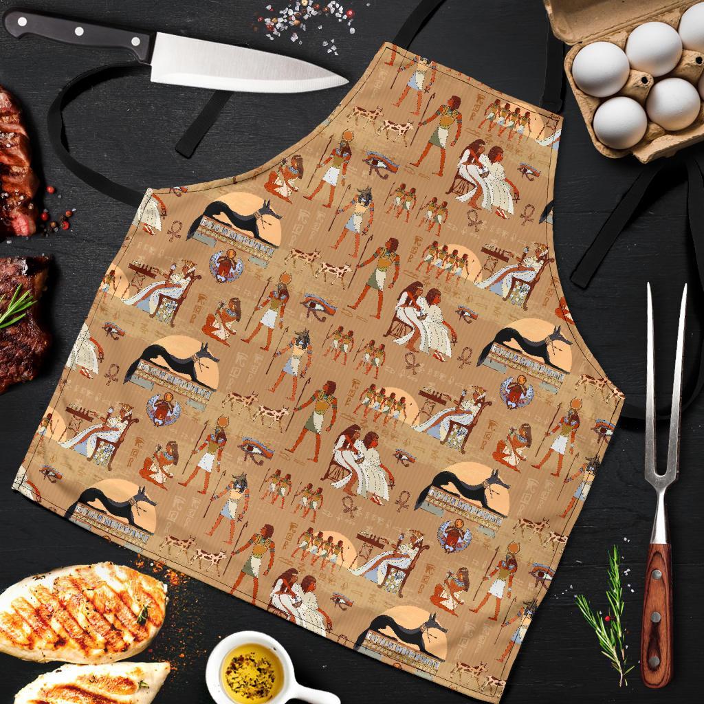 Egyptian Pattern Print Men's Apron-grizzshop