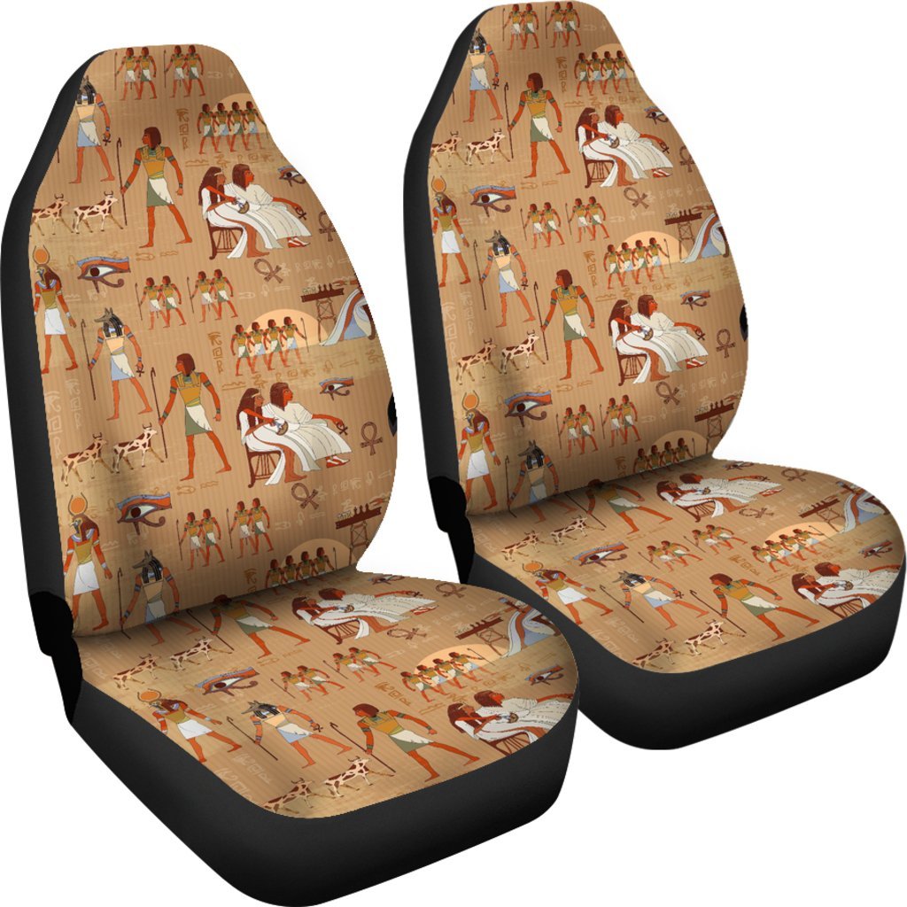 Egyptian Pattern Print Universal Fit Car Seat Covers-grizzshop