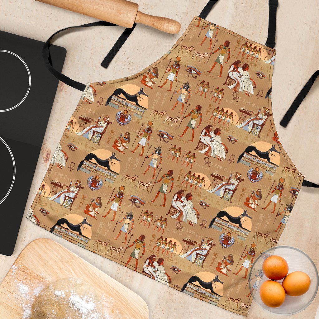 Egyptian Pattern Print Women's Apron-grizzshop