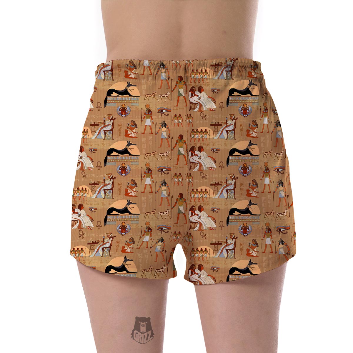 Egyptian Pattern Print Women's Shorts-grizzshop