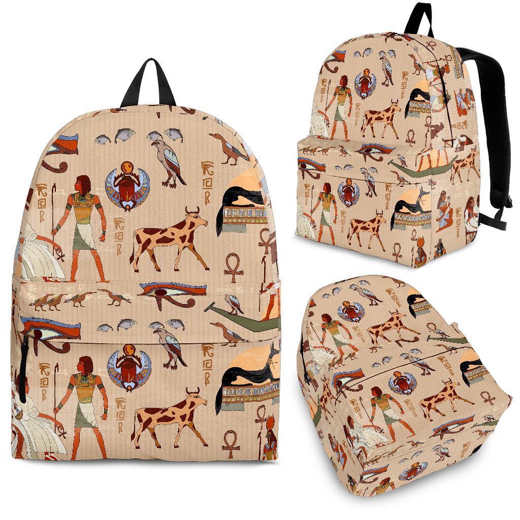 Egyptian Print Pattern Backpack-grizzshop