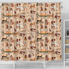 Egyptian Print Pattern Bathroom Shower Curtain-grizzshop