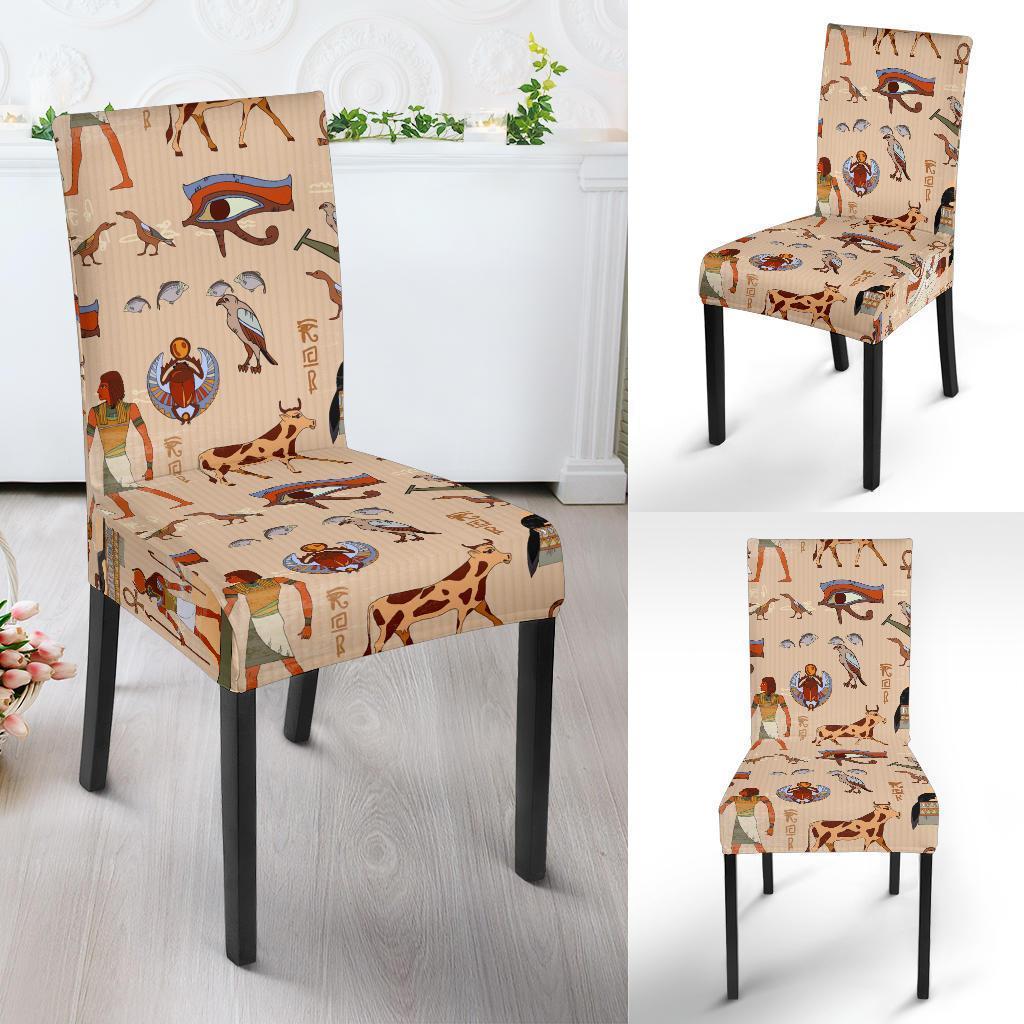 Egyptian Print Pattern Chair Cover-grizzshop