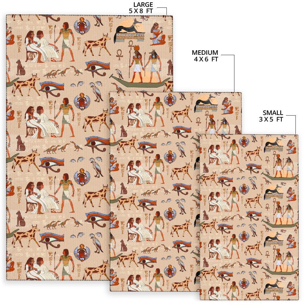 Egyptian Print Pattern Floor Mat-grizzshop