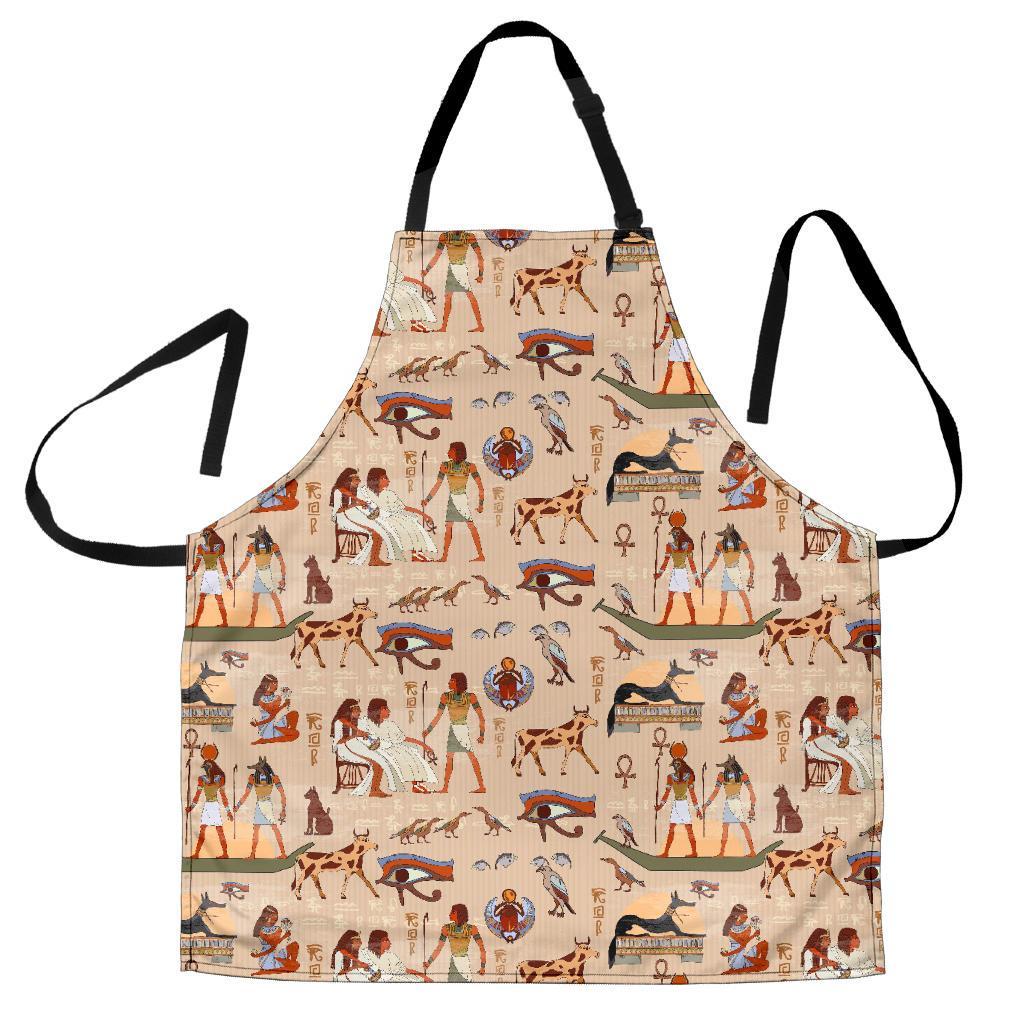 Egyptian Print Pattern Men's Apron-grizzshop