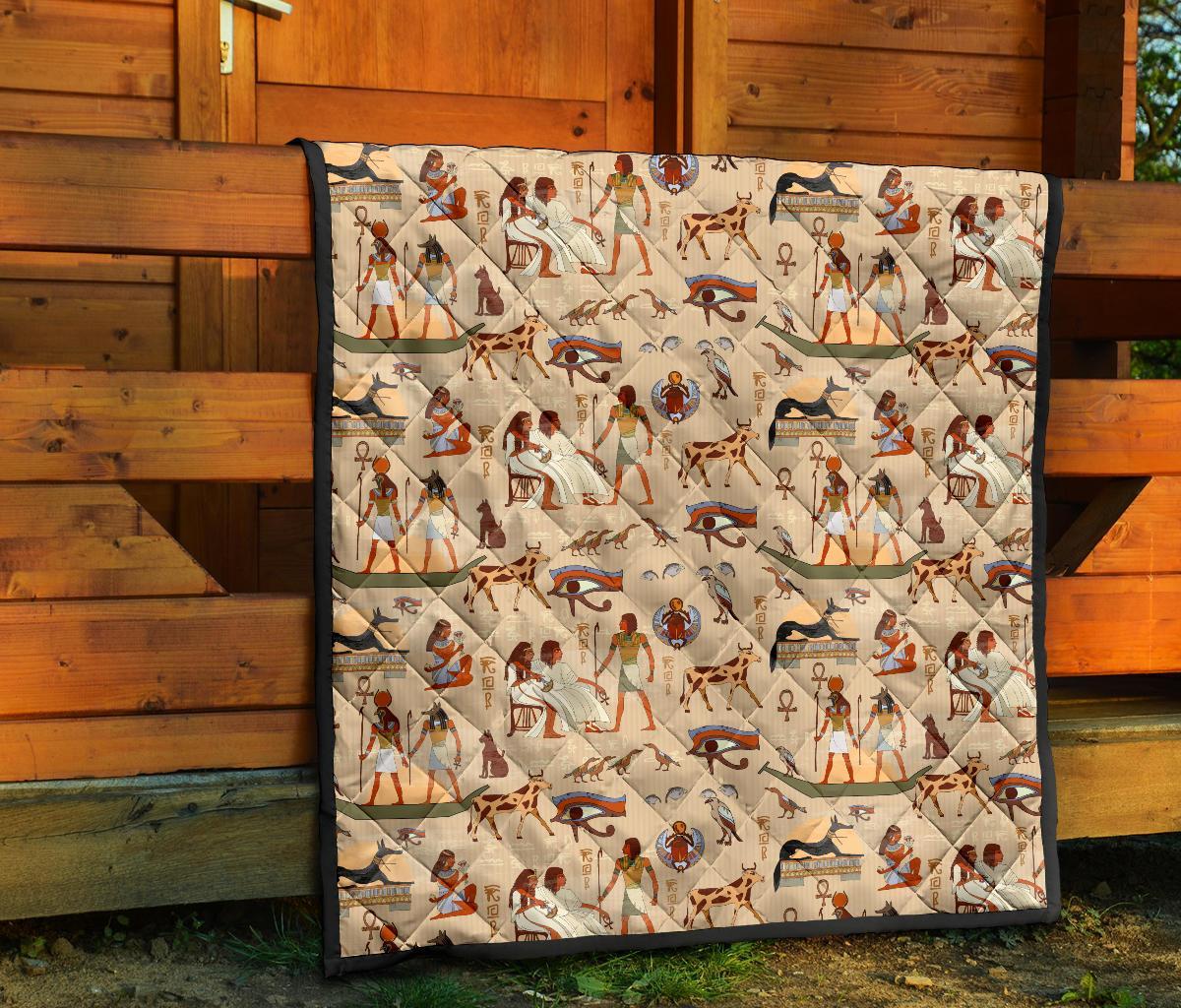 Egyptian Print Pattern Quilt-grizzshop