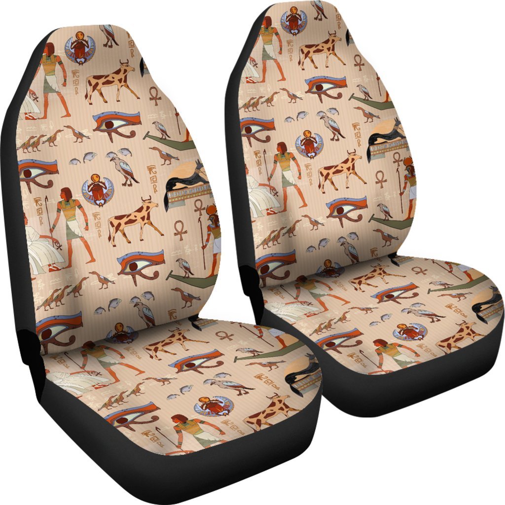 Egyptian Print Pattern Universal Fit Car Seat Covers-grizzshop