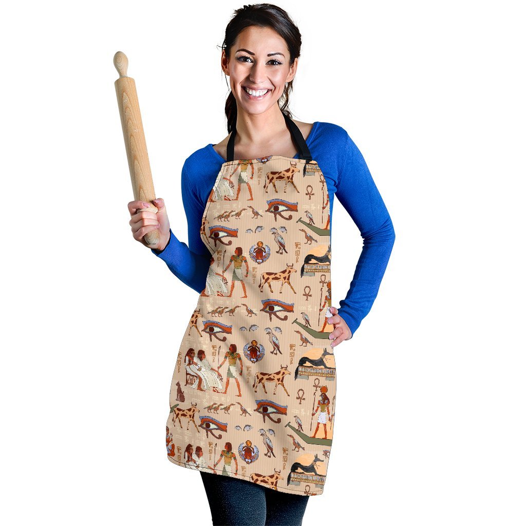 Egyptian Print Pattern Women's Apron-grizzshop