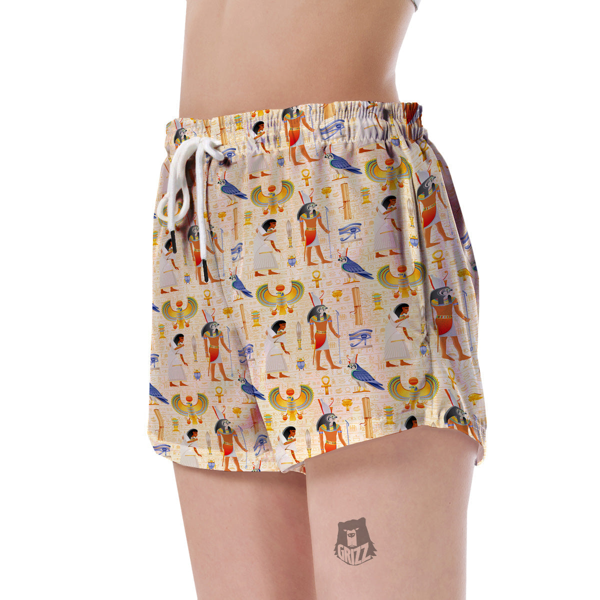 Egyptian Print Pattern Women's Shorts-grizzshop