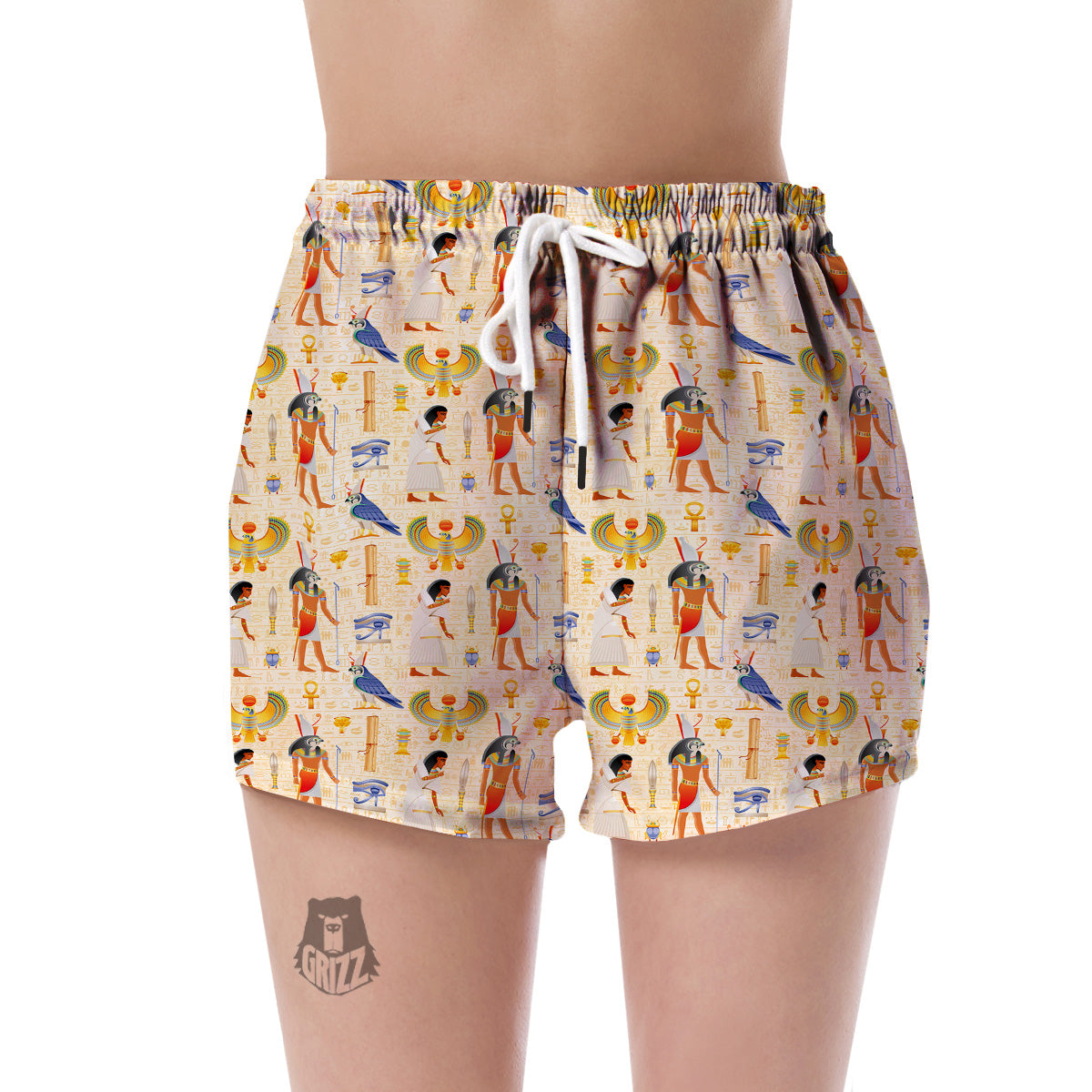 Egyptian Print Pattern Women's Shorts-grizzshop