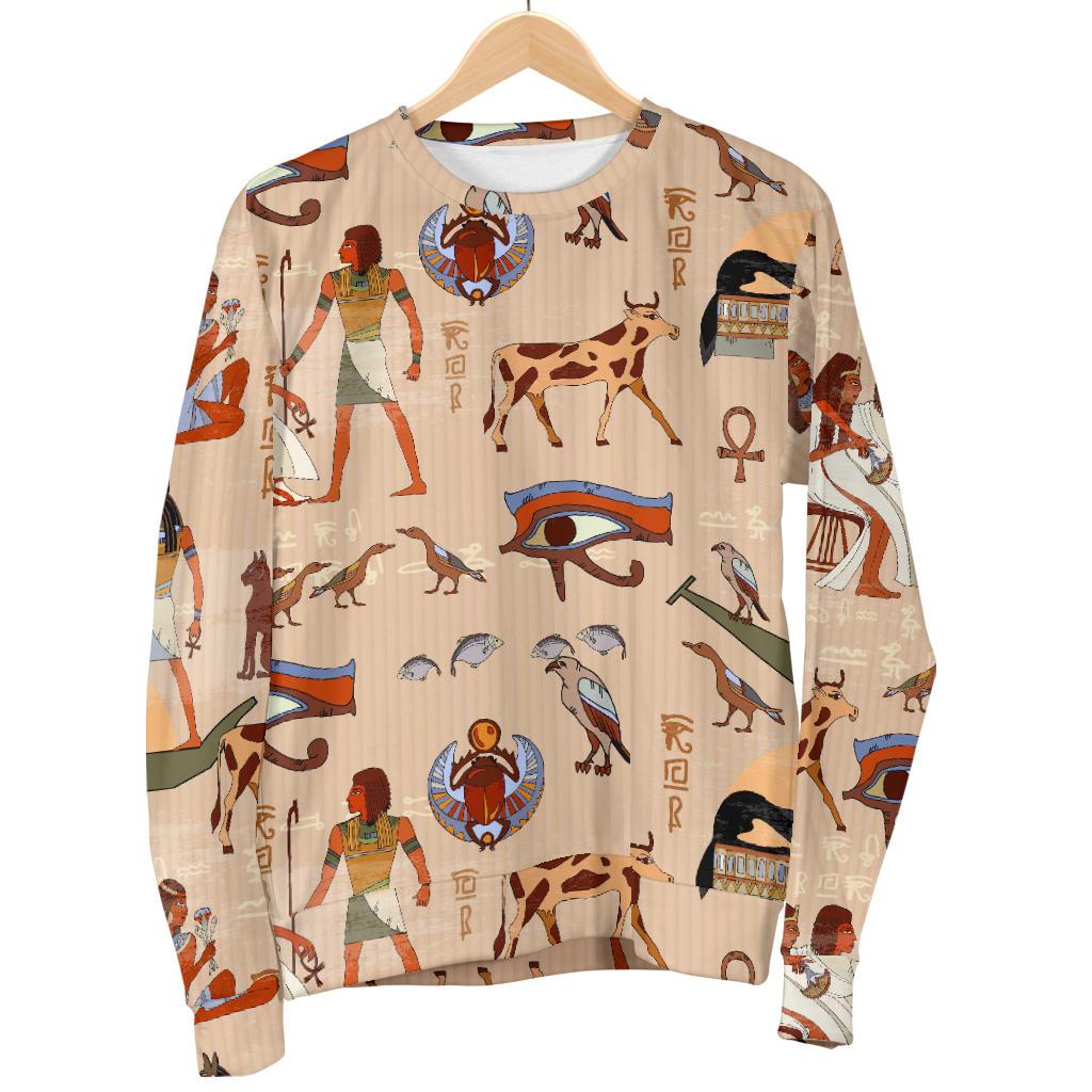 Egyptian Print Pattern Women's Sweatshirt-grizzshop