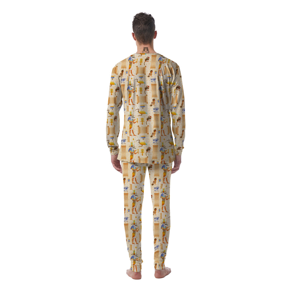 Egyptian Thoth Print Pattern Men's Pajamas-grizzshop