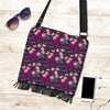 Eiffel Tower Floral Pattern Print Crossbody bags-grizzshop