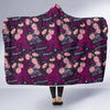 Eiffel Tower Floral Pattern Print Hooded Blanket-grizzshop