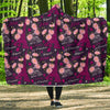 Eiffel Tower Floral Pattern Print Hooded Blanket-grizzshop