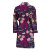 Eiffel Tower Floral Pattern Print Men Long Robe-grizzshop