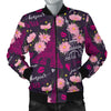 Eiffel Tower Floral Pattern Print Men's Bomber Jacket-grizzshop