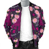 Eiffel Tower Floral Pattern Print Men's Bomber Jacket-grizzshop