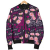 Eiffel Tower Floral Pattern Print Men's Bomber Jacket-grizzshop