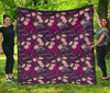 Eiffel Tower Floral Pattern Print Quilt-grizzshop