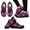 Eiffel Tower Floral Pattern Print Sneaker Shoes For Men Women-grizzshop