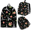 Eiffel Tower Floral Print Pattern Backpack-grizzshop