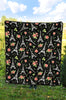 Eiffel Tower Floral Print Pattern Quilt-grizzshop