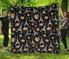 Eiffel Tower Floral Print Pattern Quilt-grizzshop