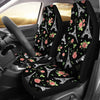 Eiffel Tower Floral Print Pattern Universal Fit Car Seat Covers-grizzshop