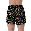 Eiffel Tower Floral Print Pattern Women's Shorts-grizzshop