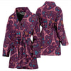 Eiffel Tower Heart Pattern Print Women Long Robe-grizzshop