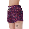 Eiffel Tower Heart Pattern Print Women's Shorts-grizzshop