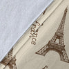 Eiffel Tower Pattern Print Blanket-grizzshop