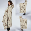 Eiffel Tower Pattern Print Hooded Blanket-grizzshop