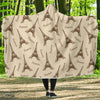 Eiffel Tower Pattern Print Hooded Blanket-grizzshop