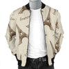 Eiffel Tower Pattern Print Men's Bomber Jacket-grizzshop