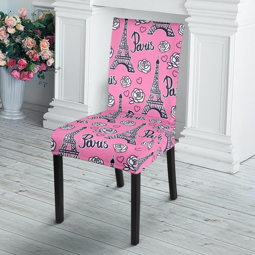 Eiffel Tower Print Pattern Chair Cover-grizzshop