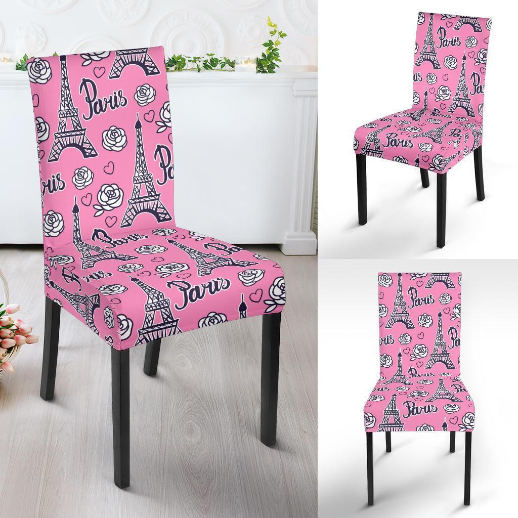 Eiffel Tower Print Pattern Chair Cover-grizzshop