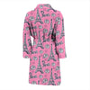 Eiffel Tower Print Pattern Men Long Robe-grizzshop