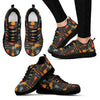 Electric Guitar Colorful Pattern Print Black Sneaker Shoes For Men Women-grizzshop