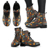 Electric Guitar Colorful Pattern Print Men Women Leather Boots-grizzshop