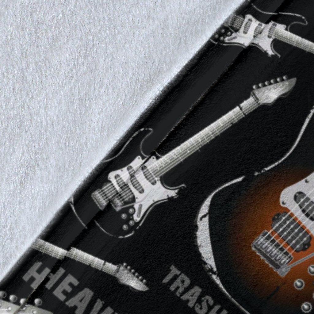 Electric Guitar Pattern Print Blanket-grizzshop