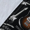 Electric Guitar Pattern Print Blanket-grizzshop