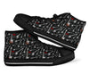 Electric Guitar Pattern Print Men Women's High Top Shoes-grizzshop