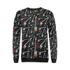 Electric Guitar Pattern Print Women Crewneck Sweatshirt-grizzshop