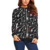 Electric Guitar Pattern Print Women Crewneck Sweatshirt-grizzshop