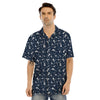 Electric Guitar Print Pattern Men's Hawaiian Shirt-grizzshop