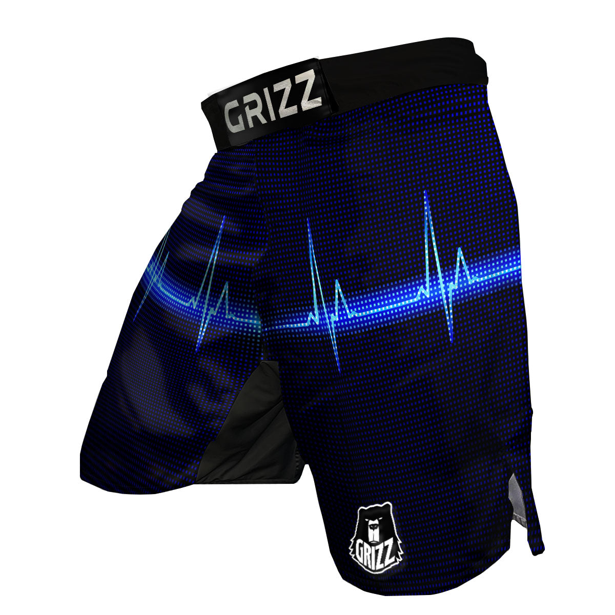 Electrocardiogram Heartbeat Print MMA Shorts-grizzshop